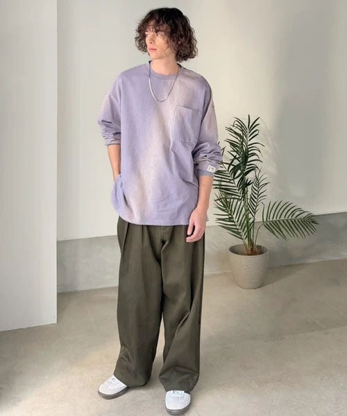 Classical Elf 《JaVaジャバコラボ》垢抜け!大人のストリートstyleを作る。綿100%スプレーダイオーバーサイズTシャツ(長袖) 商品画像-33