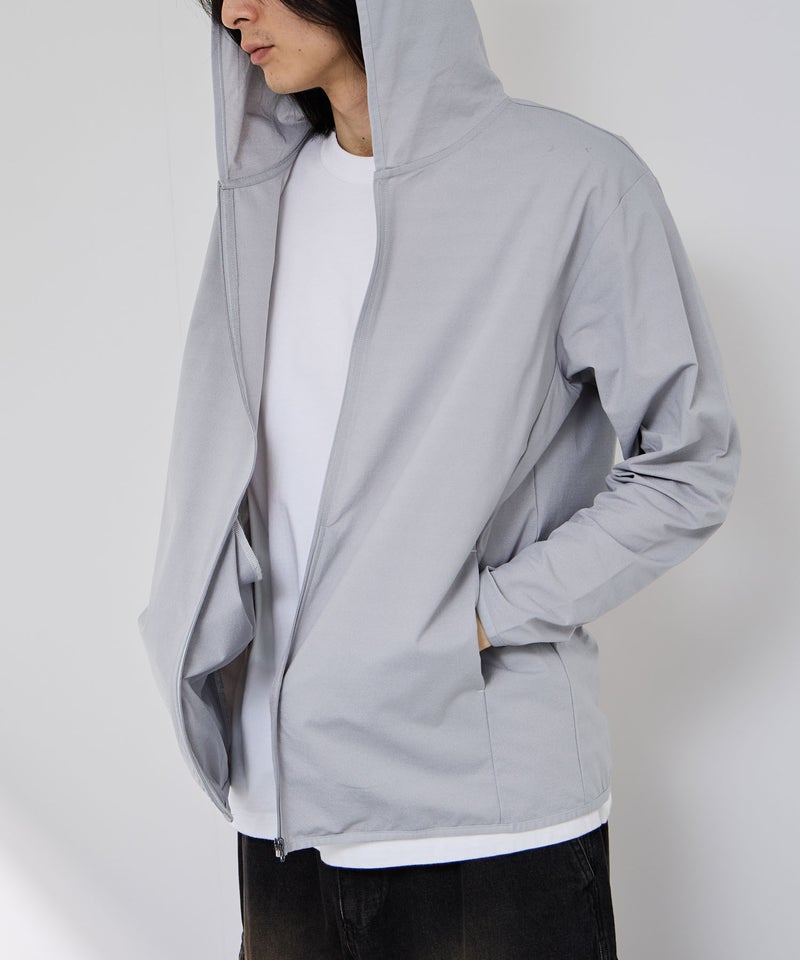 NAVY  SARARI テックジョーゼットZIPパーカー メンズ商品画像-8