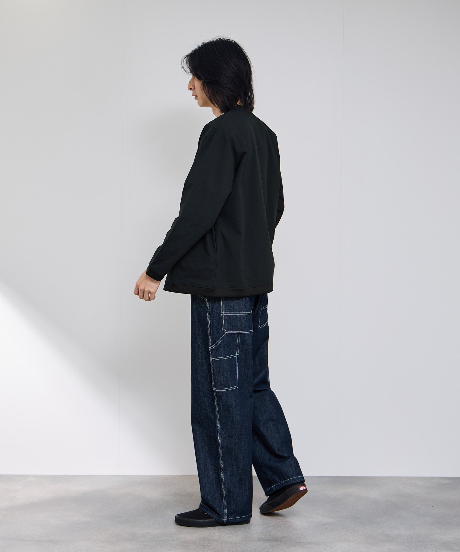 NAVY SARARI テックジョーゼットカーディガン メンズ