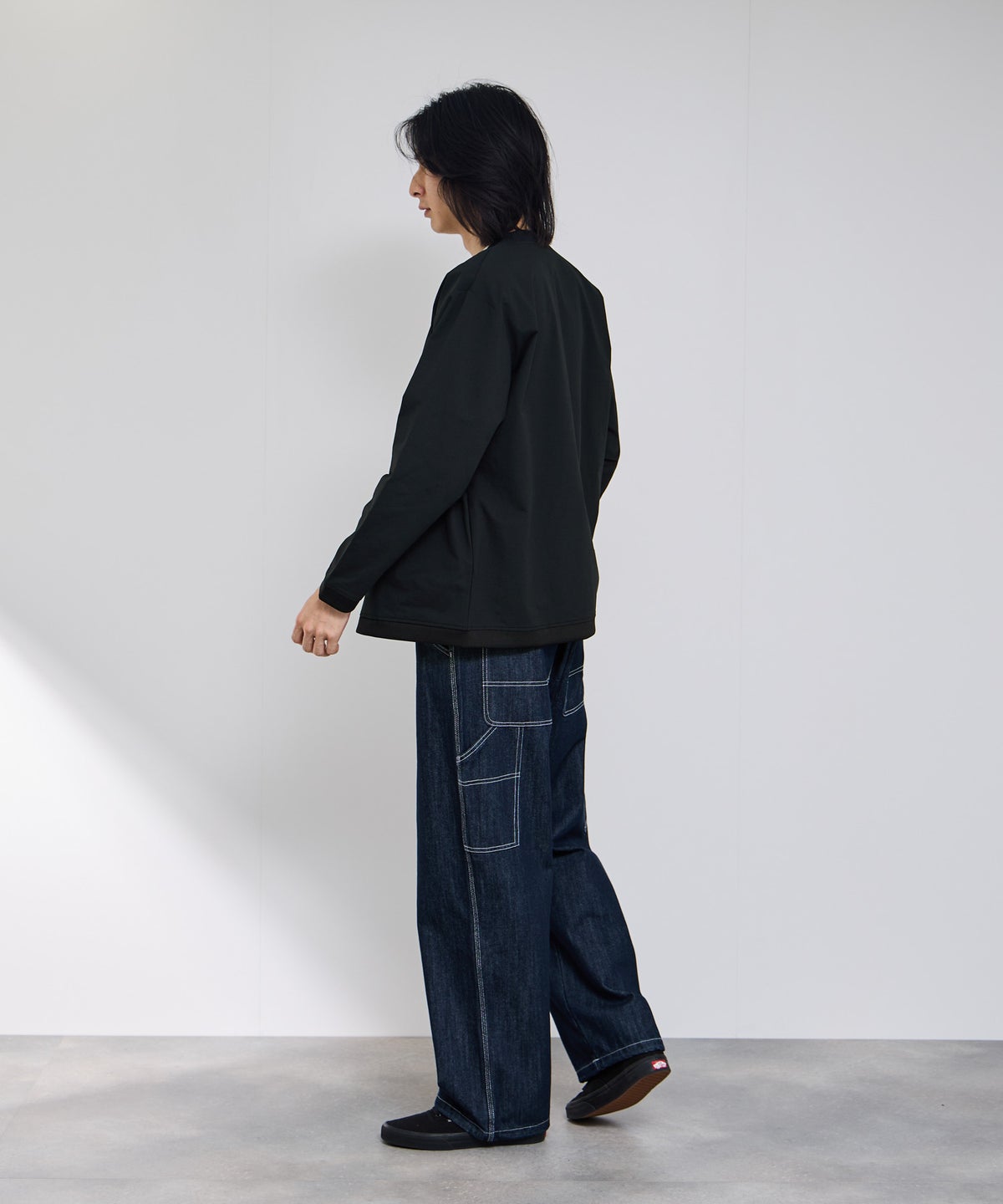 NAVY SARARI テックジョーゼットカーディガン メンズ