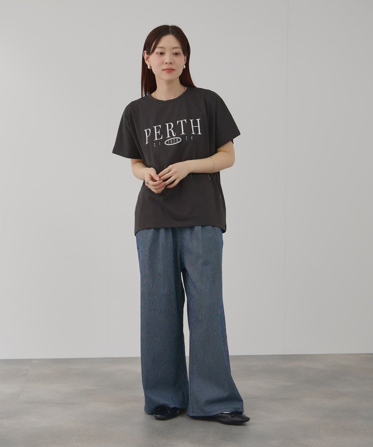 Free Nature ロゴプリントクルーネックTシャツ レディース メール便 対応商品