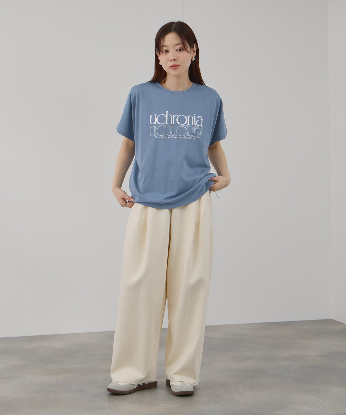Free Nature ロゴプリントクルーネックTシャツ レディース メール便 対応商品