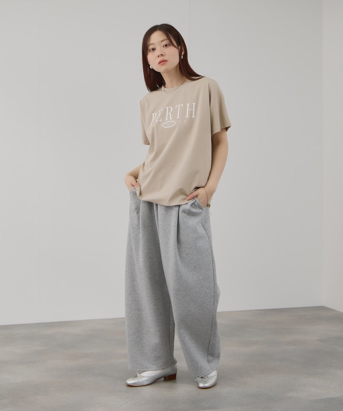 Free Nature ロゴプリントクルーネックTシャツ レディース メール便 対応商品