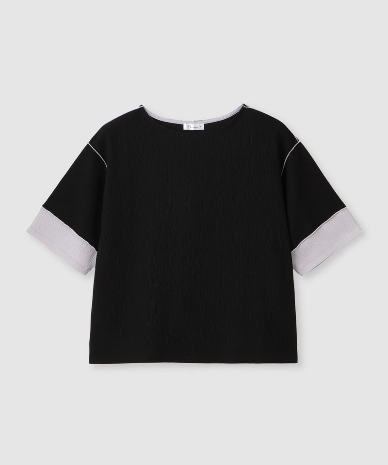 Free Nature  シャーリング配色切替プルオーバー レディース メール便 対応商品商品画像-2