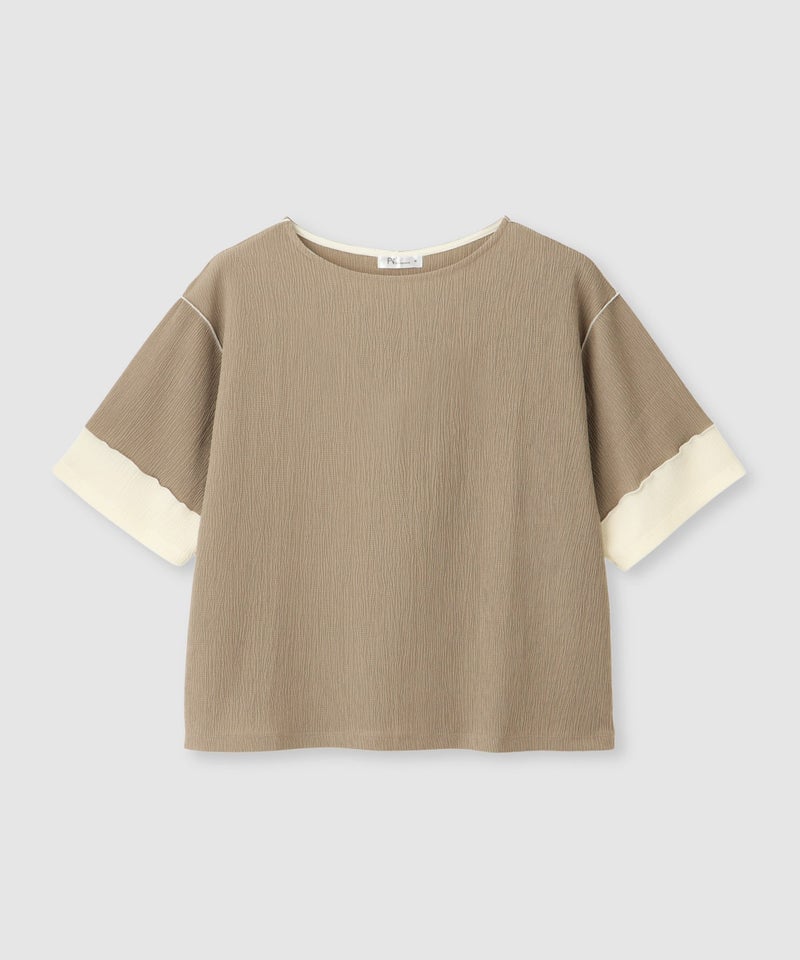 Free Nature シャーリング配色切替プルオーバー レディース メール便 対応商品商品画像-3