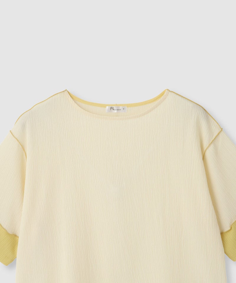 Free Nature シャーリング配色切替プルオーバー レディース メール便 対応商品商品画像-5