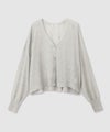 Free Nature 光沢シアーVネックショートカーディガン レディース商品サムネイル-2