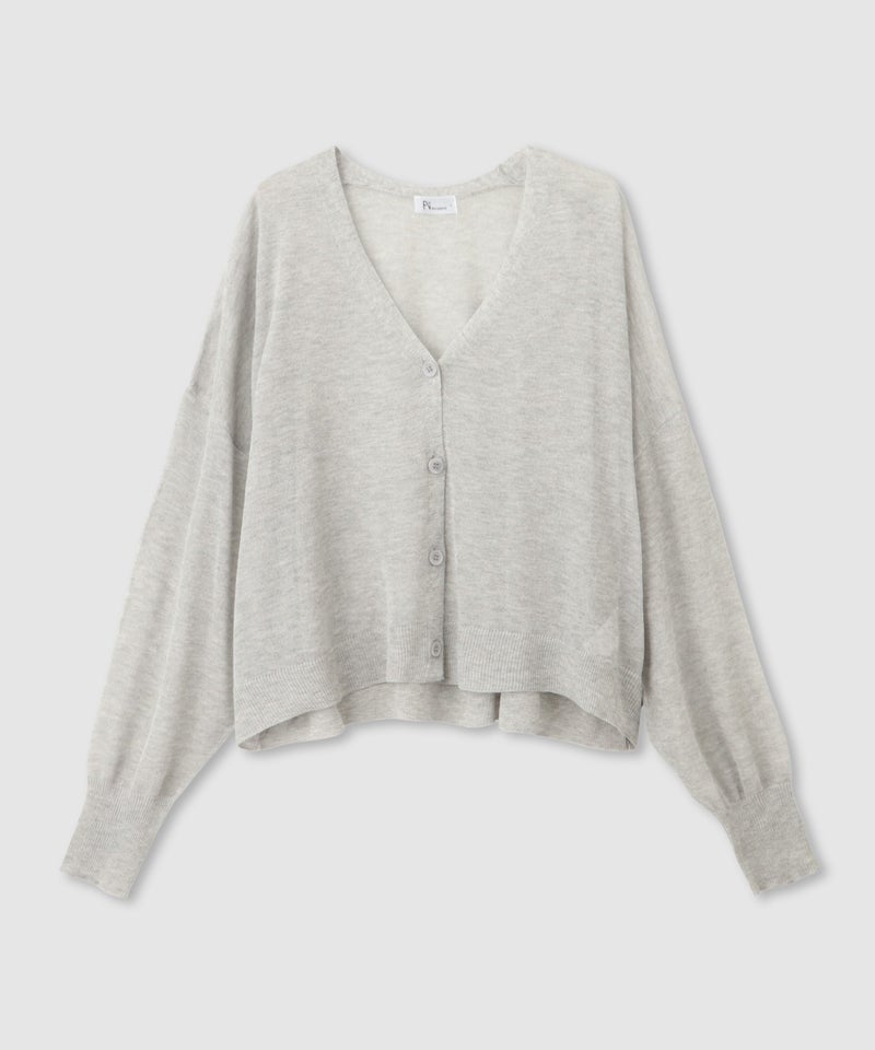 Free Nature 光沢シアーVネックショートカーディガン レディース商品画像-22