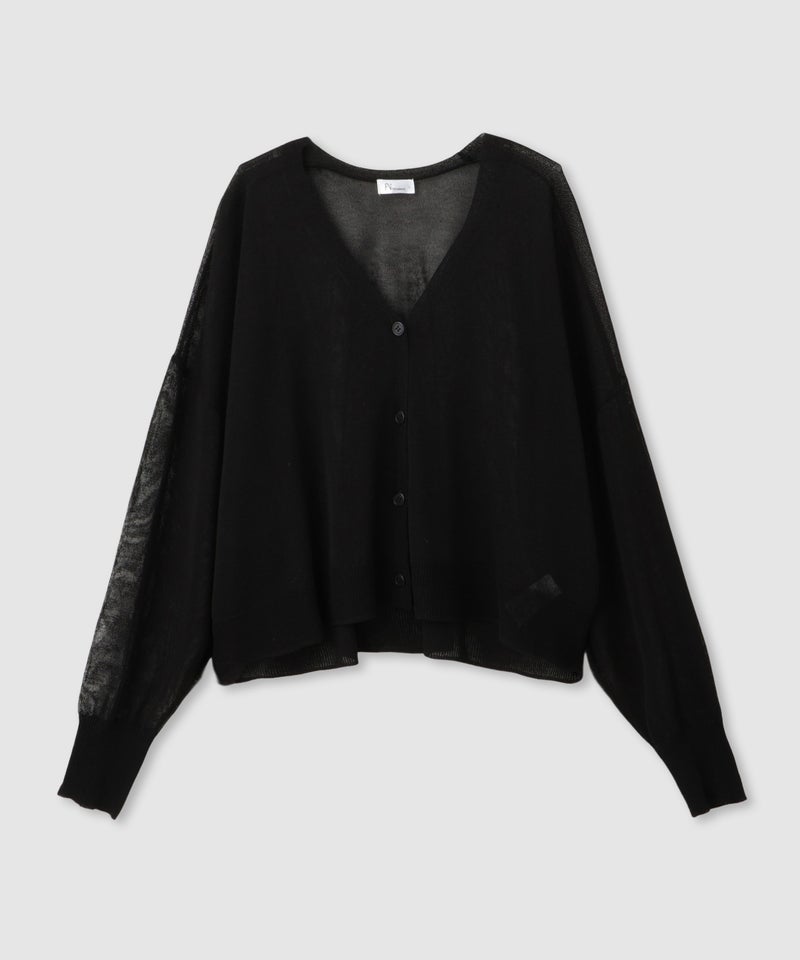 Free Nature 光沢シアーVネックショートカーディガン レディース商品画像-23