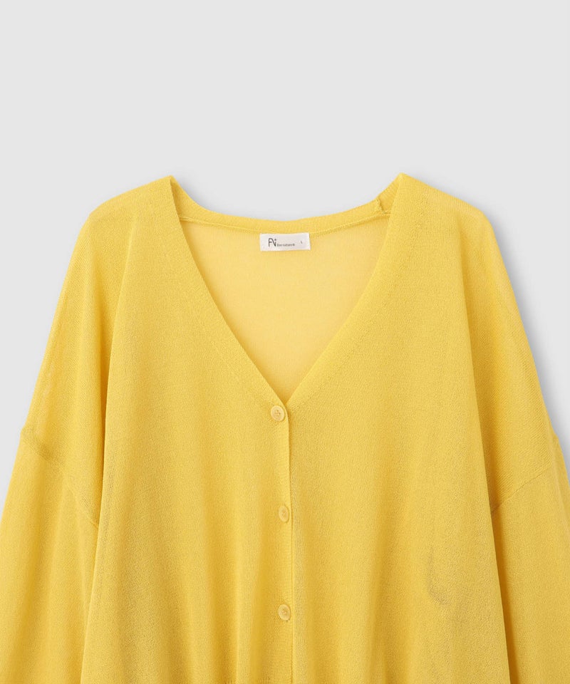 Free Nature 光沢シアーVネックショートカーディガン レディース商品画像-26