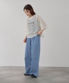 NAVY 毎日はきたくなるデニム「マイデニ」 シャンブレーダブルタックワイドパンツ レディース商品サムネイル-16