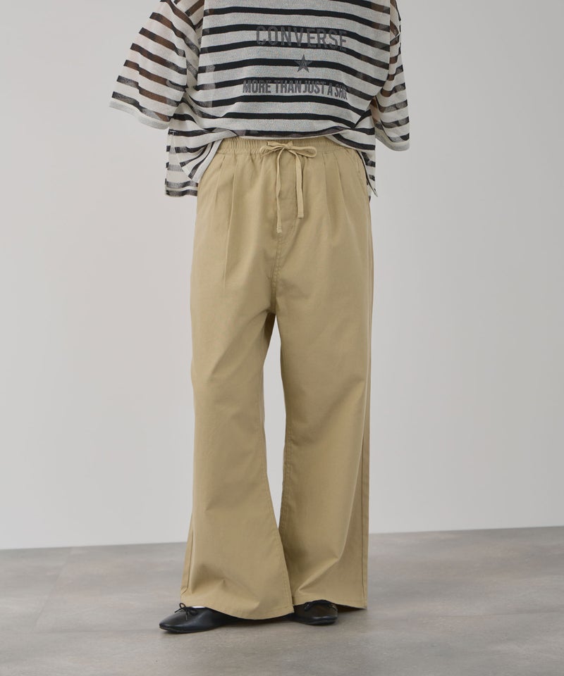 NAVY 毎日はきたくなるデニム「マイデニ」 シャンブレーダブルタックワイドパンツ レディース商品画像-17