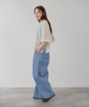NAVY  毎日はきたくなるデニム「マイデニ」 シャンブレーダブルタックワイドパンツ レディース商品サムネイル-17