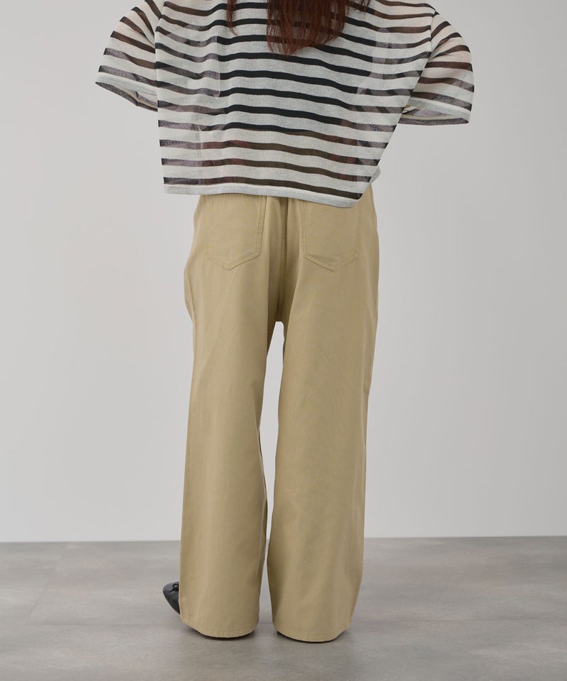 NAVY 毎日はきたくなるデニム「マイデニ」 シャンブレーダブルタックワイドパンツ レディース商品画像-19