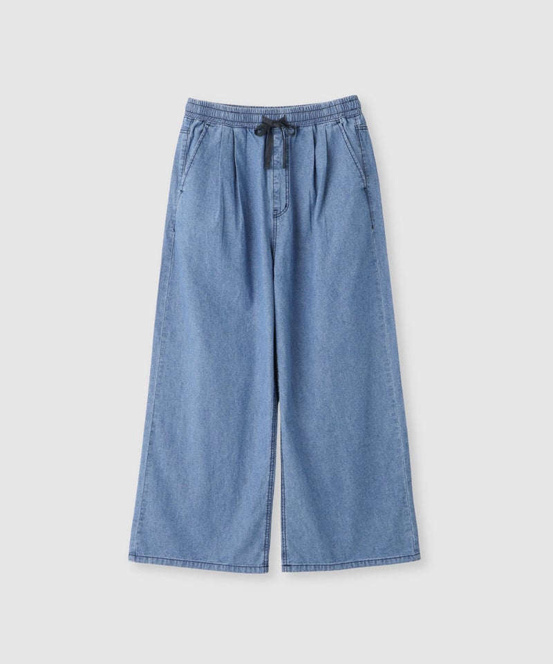 NAVY  毎日はきたくなるデニム「マイデニ」 シャンブレーダブルタックワイドパンツ レディース商品画像-25