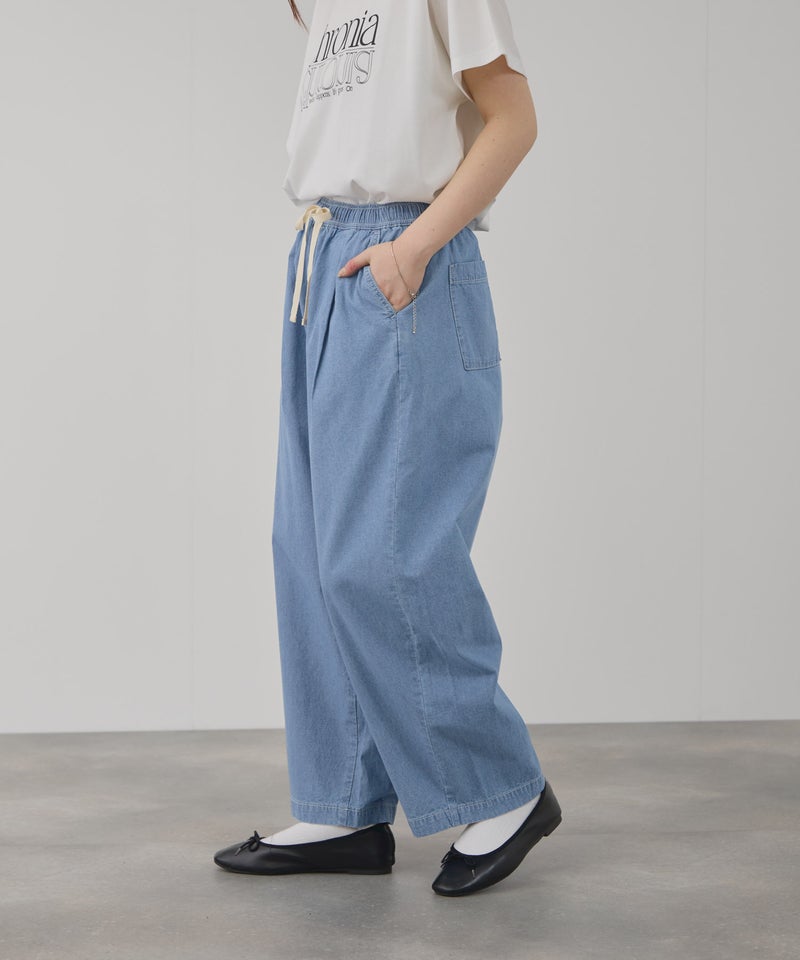 NAVY 毎日はきたくなるデニム「マイデニ」 シャンブレーカーブパンツ レディース商品画像-9