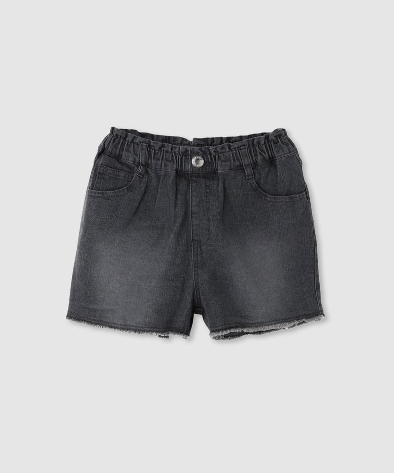 NAVY  ストレッチデニム フリンジショートパンツ キッズ商品画像-3