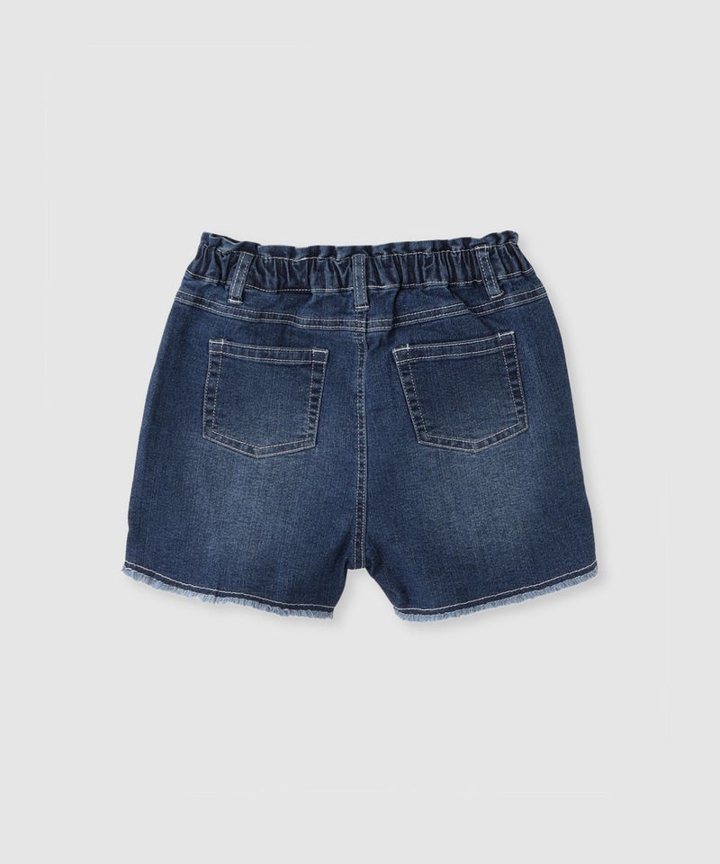 NAVY  ストレッチデニム フリンジショートパンツ キッズ商品画像-6