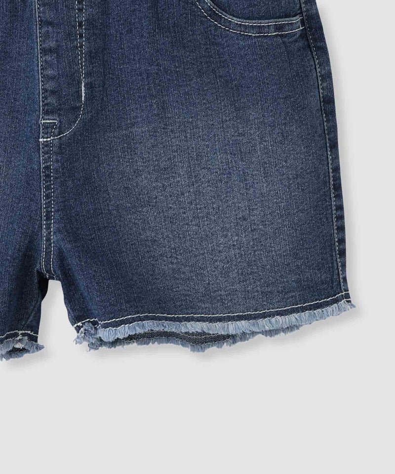 NAVY  ストレッチデニム フリンジショートパンツ キッズ商品画像-9