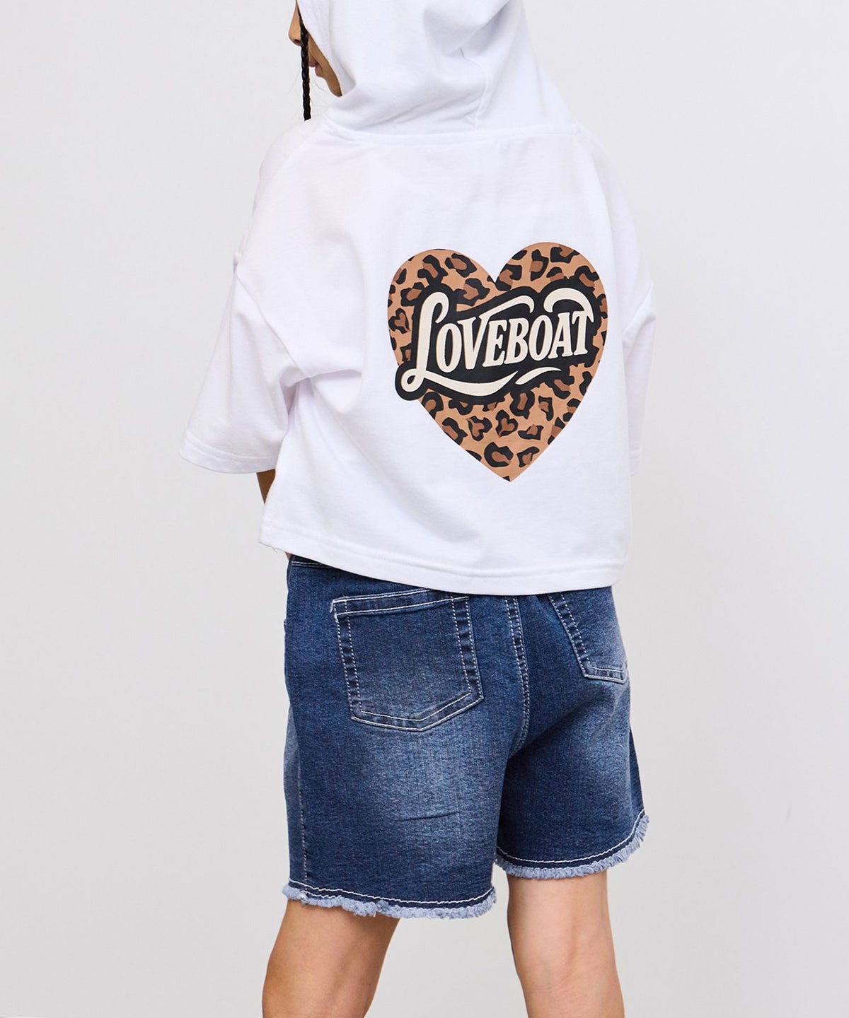 NAVY ストレッチデニム フリンジショートパンツ キッズ