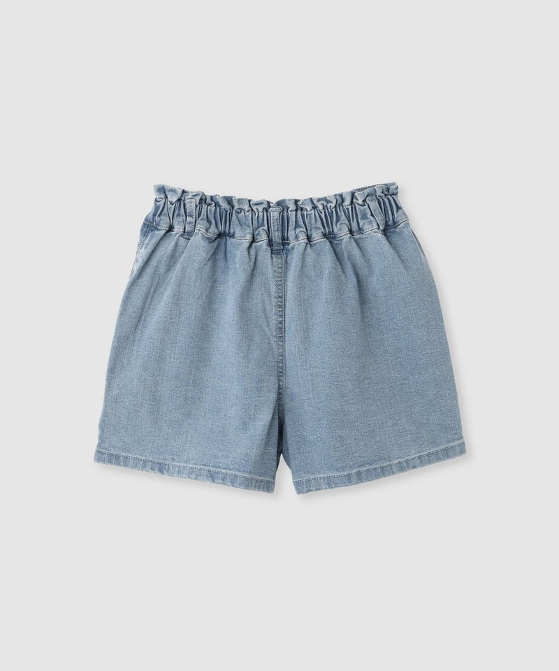 NAVY  ストレッチデニム ハイウエストショートパンツ キッズ商品画像-3