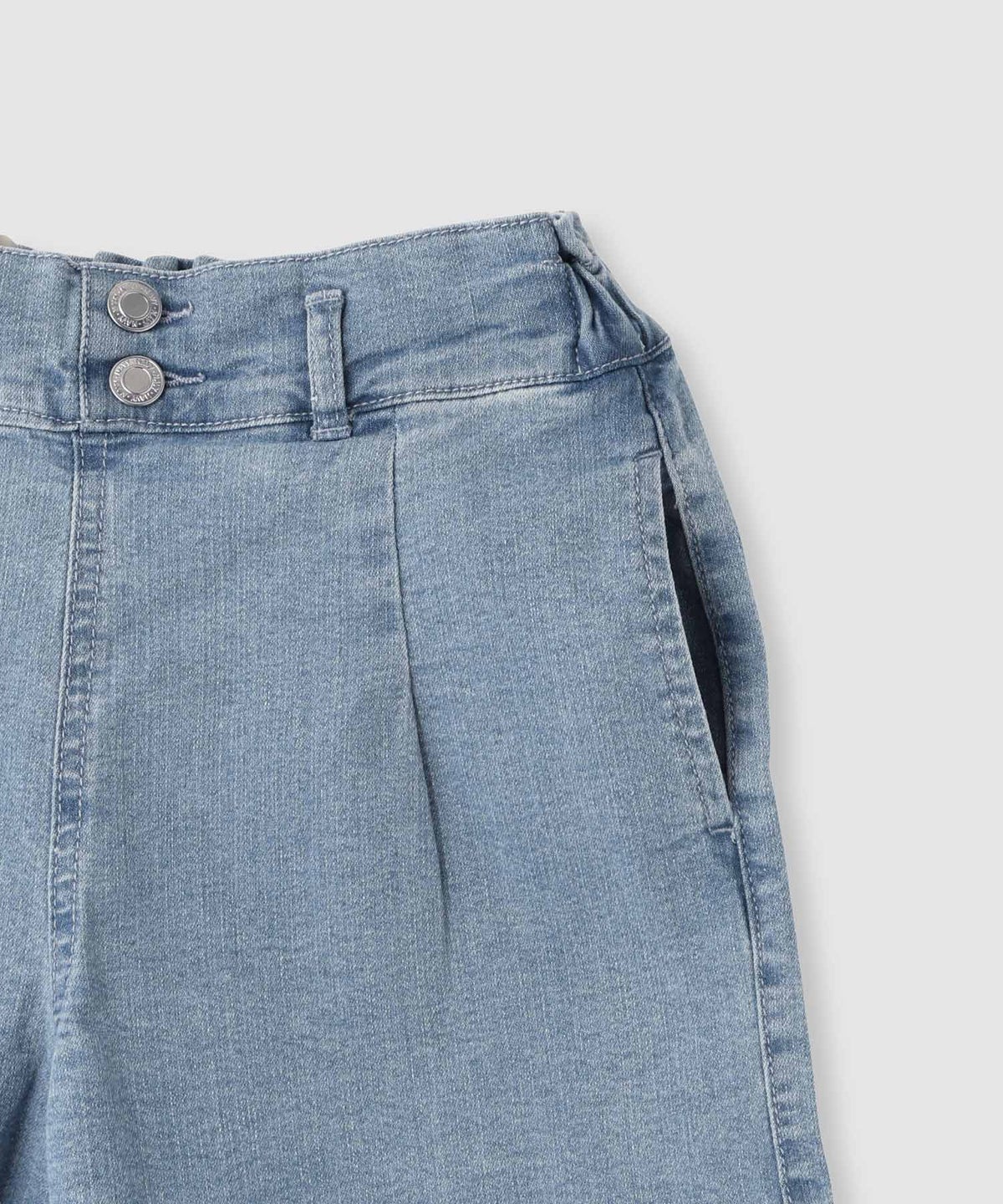 NAVY ストレッチデニム ハイウエストショートパンツ キッズ