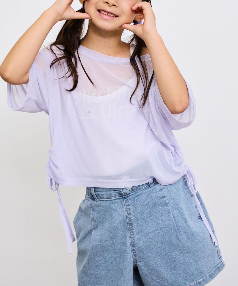 [期間限定価格]NAVY  ストレッチデニム ハイウエストショートパンツ キッズ商品画像-10