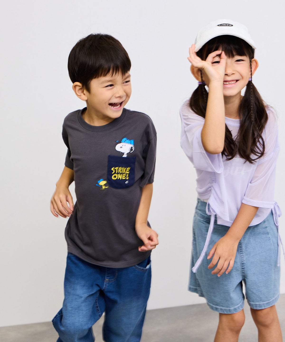 NAVY ストレッチデニム ハイウエストショートパンツ キッズ