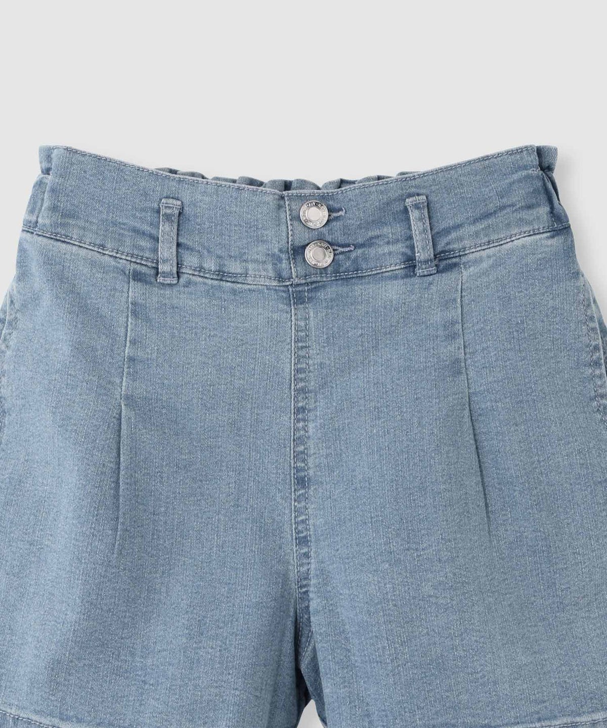 NAVY ストレッチデニム ハイウエストショートパンツ キッズ
