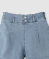 [期間限定価格]NAVY  ストレッチデニム ハイウエストショートパンツ キッズ商品サムネイル-27