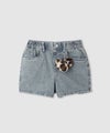 RICH MIX ケミカル加工 コットンデニムショートパンツ ハートチャーム付き キッズ商品サムネイル-1