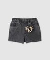 RICH MIX ケミカル加工 コットンデニムショートパンツ ハートチャーム付き キッズ商品サムネイル-2
