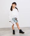 RICH MIX ケミカル加工 コットンデニムショートパンツ ハートチャーム付き キッズ商品サムネイル-3