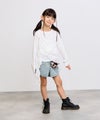 [期間限定価格]RICH MIX  ケミカル加工 コットンデニムショートパンツ ハートチャーム付き キッズ商品サムネイル-6