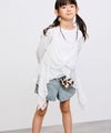 RICH MIX ケミカル加工 コットンデニムショートパンツ ハートチャーム付き キッズ商品サムネイル-6