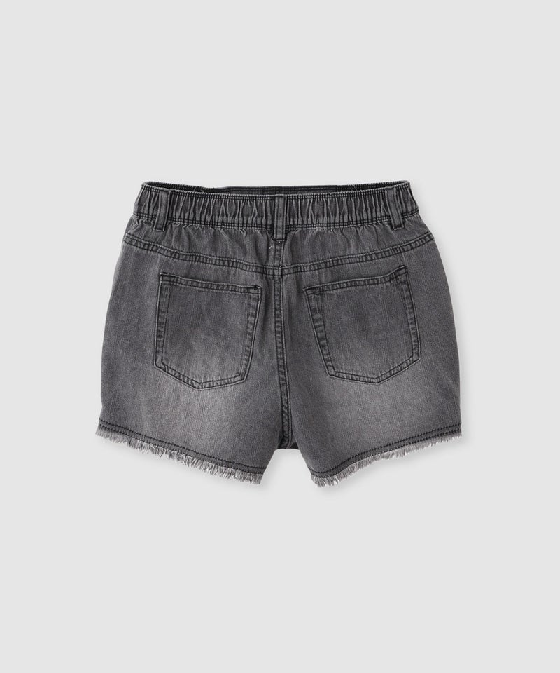 RICH MIX ダメージ加工 裾フリンジコットンデニムショートパンツ キッズ商品画像-3