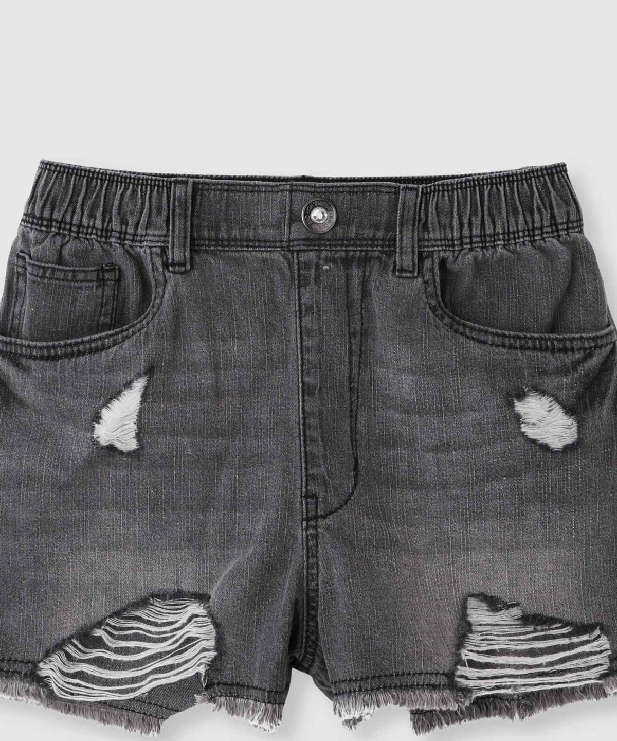 RICH MIX ダメージ加工 裾フリンジコットンデニムショートパンツ キッズ