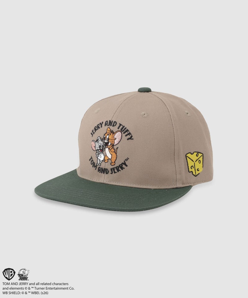 Tom and Jerry ジェリー＆タフィー 刺繍配色ツイルベースボールキャップ キッズ商品画像-1