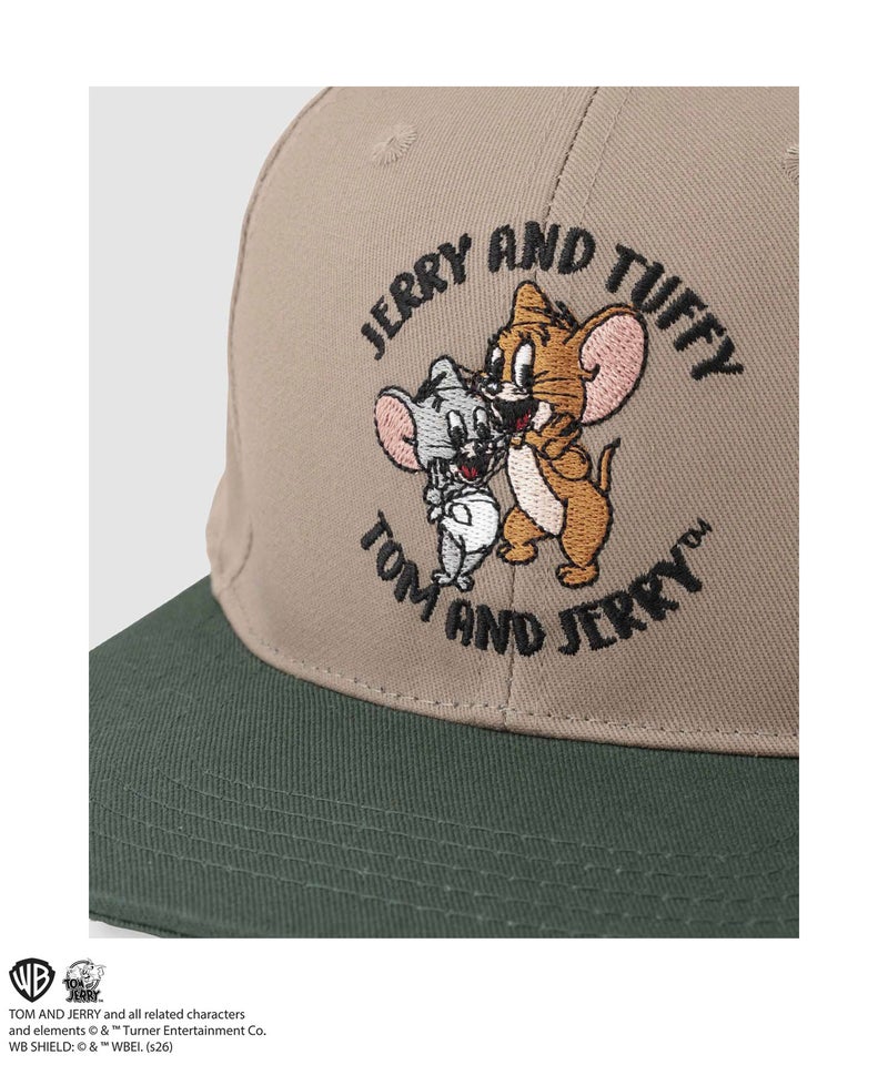 Tom and Jerry ジェリー＆タフィー 刺繍配色ツイルベースボールキャップ キッズ商品画像-6