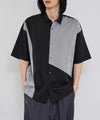 URBAN COLLECTION  ポリトロ パネル切替レギュラーカラー半袖シャツ メンズ商品サムネイル-1