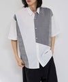URBAN COLLECTION  ポリトロ パネル切替レギュラーカラー半袖シャツ メンズ商品サムネイル-2