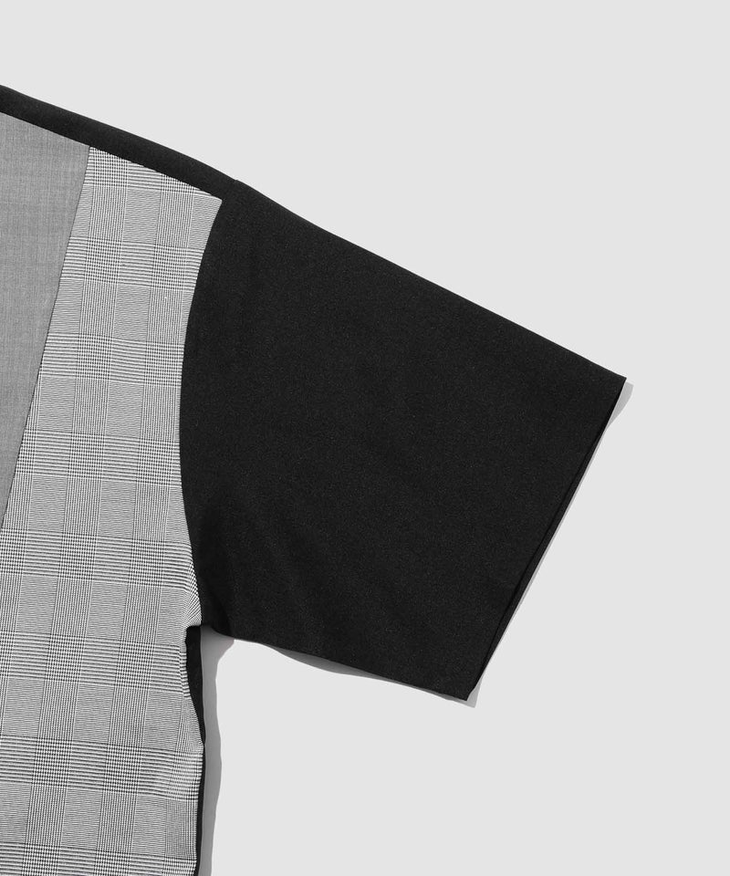 URBAN COLLECTION ポリトロ パネル切替レギュラーカラー半袖シャツ メンズ商品画像-5