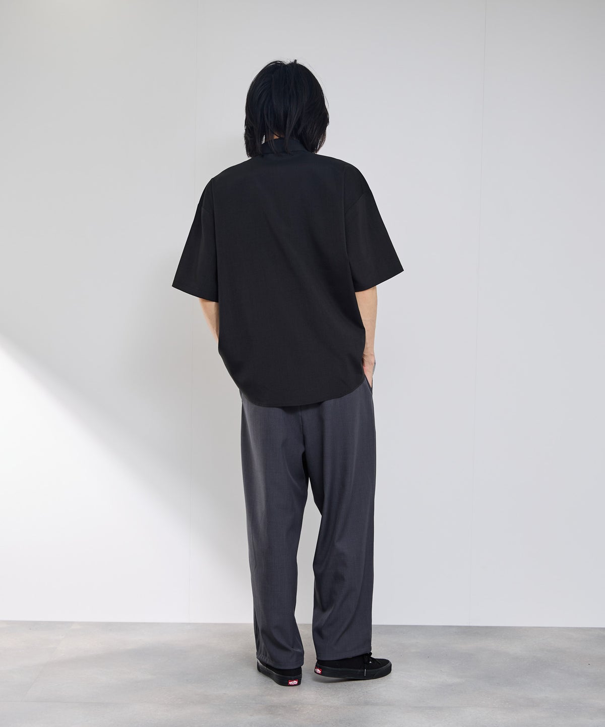 URBAN COLLECTION ポリトロ パネル切替レギュラーカラー半袖シャツ メンズ