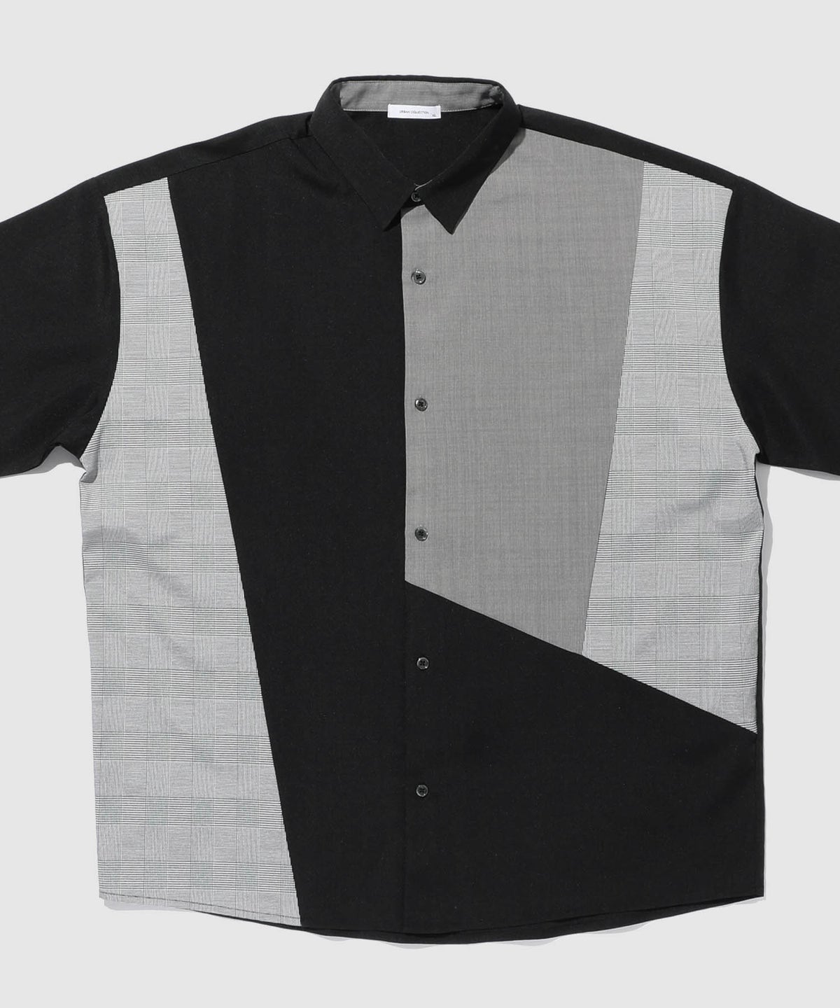 URBAN COLLECTION ポリトロ パネル切替レギュラーカラー半袖シャツ メンズ