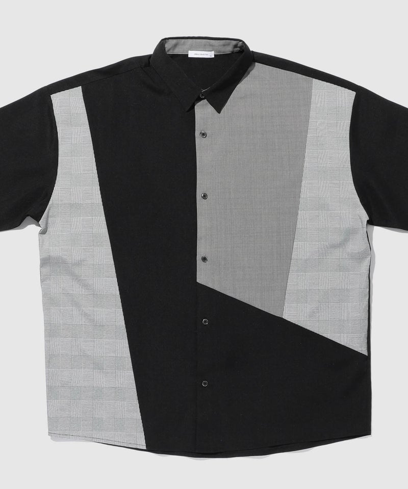 URBAN COLLECTION  ポリトロ パネル切替レギュラーカラー半袖シャツ メンズ商品画像-7