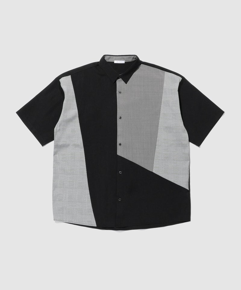 URBAN COLLECTION ポリトロ パネル切替レギュラーカラー半袖シャツ メンズ商品画像-11