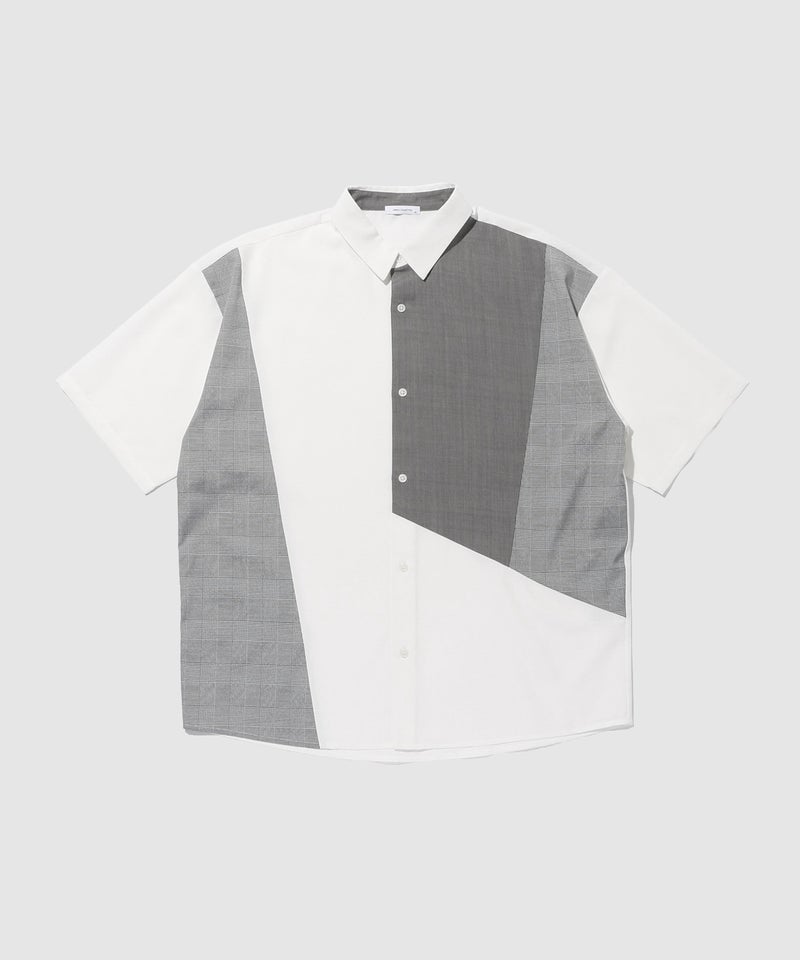 URBAN COLLECTION ポリトロ パネル切替レギュラーカラー半袖シャツ メンズ商品画像-12