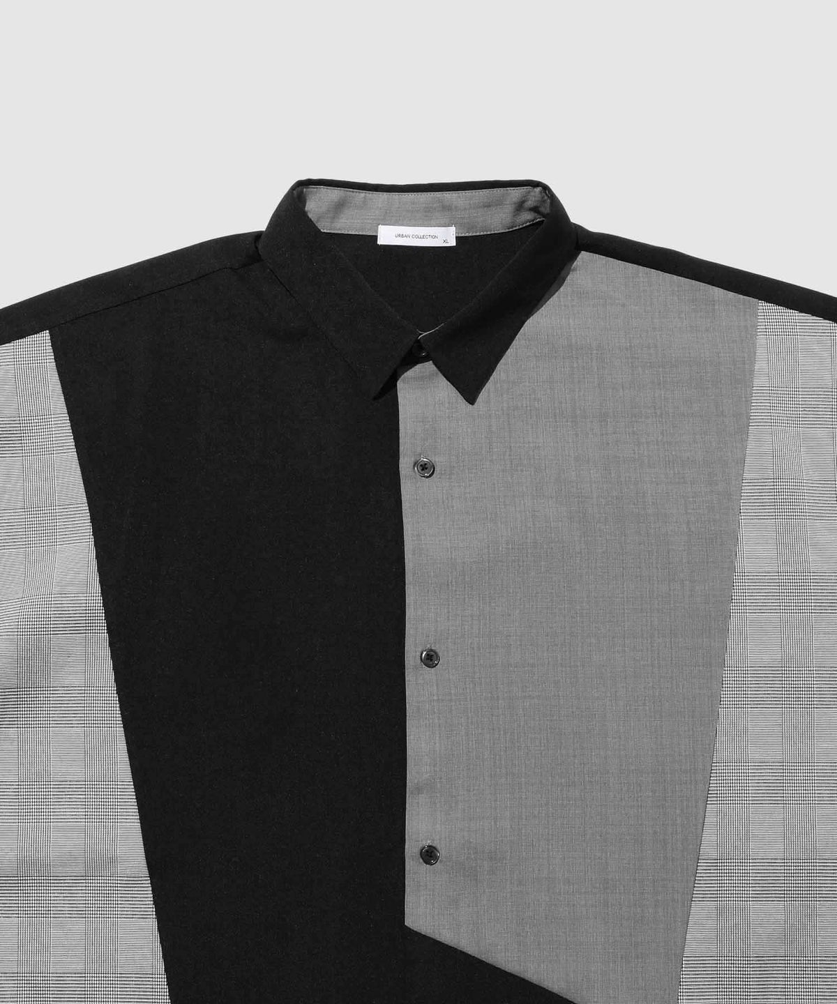URBAN COLLECTION ポリトロ パネル切替レギュラーカラー半袖シャツ メンズ