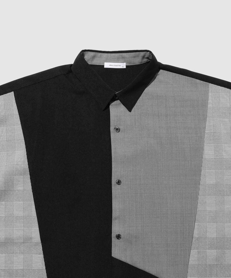 URBAN COLLECTION ポリトロ パネル切替レギュラーカラー半袖シャツ メンズ商品画像-14