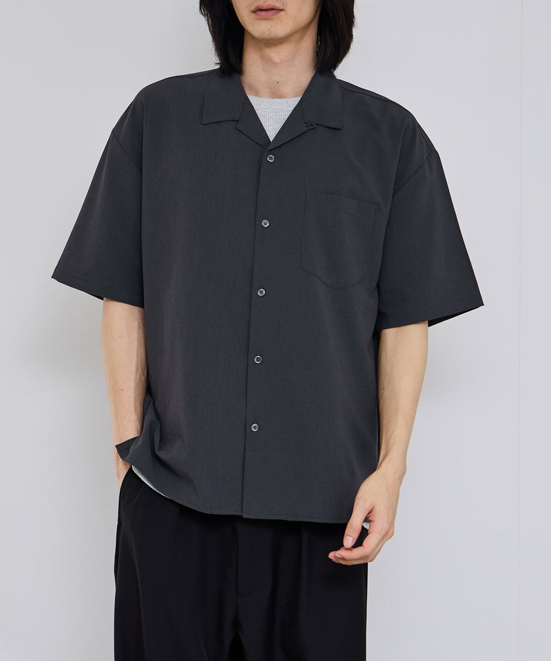 URBAN COLLECTION カラミ織り調 オープンカラーシャツ メンズ商品画像-4